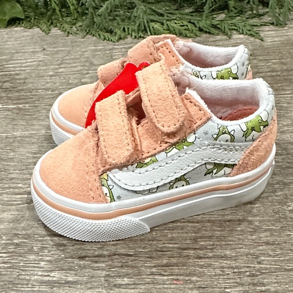 Vans Peach Old Skool V Unicorn Sneakers size 2 baby toddler - Picture 4 of 6